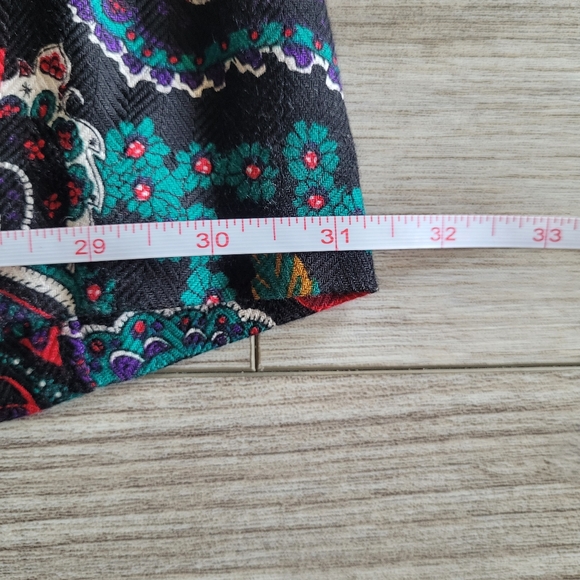 Norton McNaughton Floral Vintage Witchcore Moody Vibrant Pleated Midi Skirt 14 - Picture 5 of 9